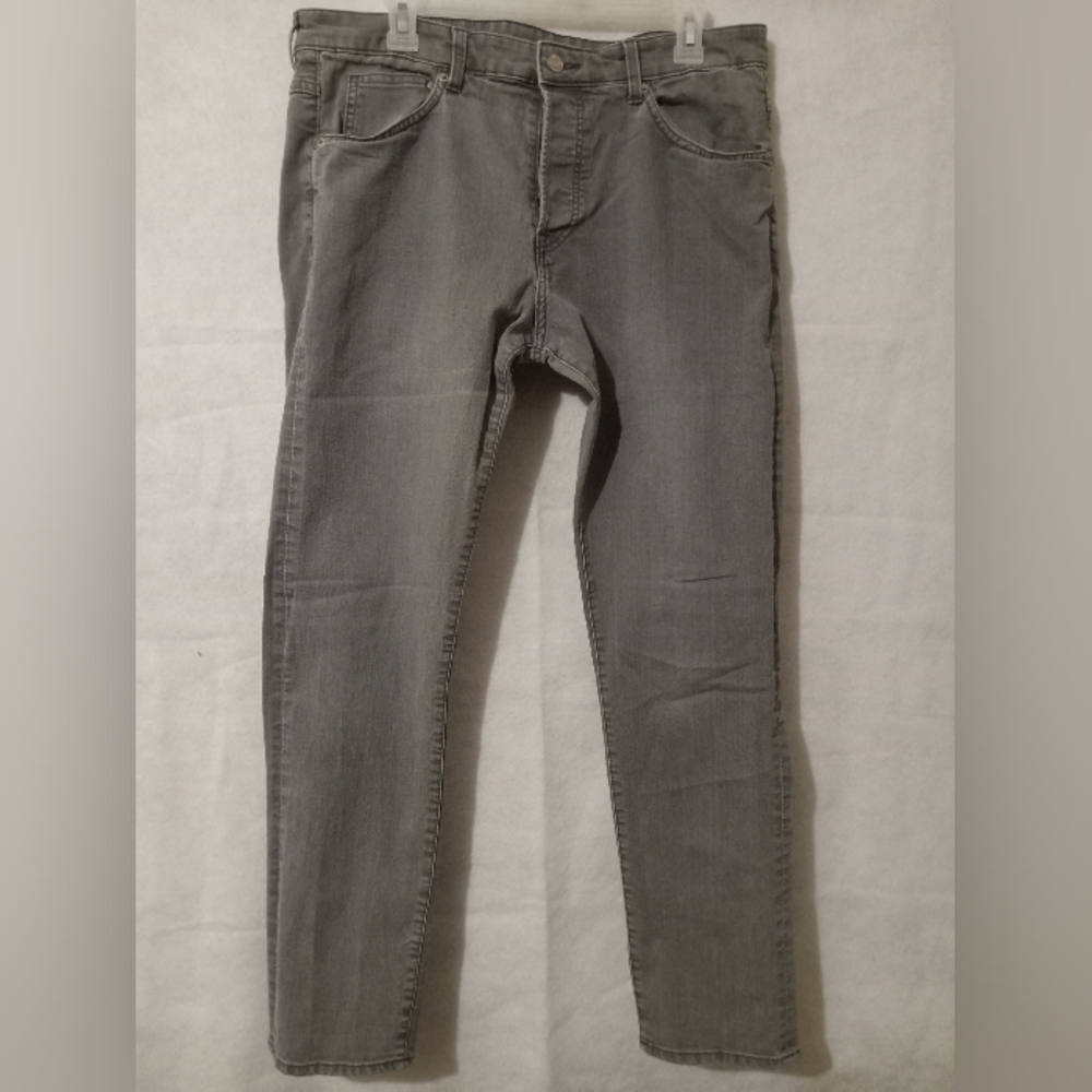 Men's grey skinny jeans-36" waist